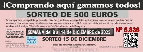 Primer sorteo Campaña de Navidad 2025