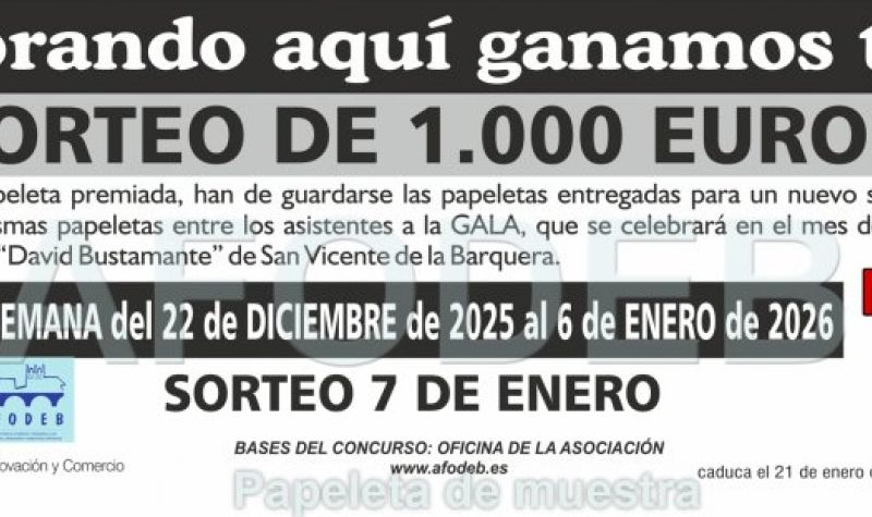 AFODEB campaña navidad 2025 tercer sorteo sorteo