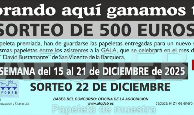 AFODEB campaña navidad 2025 segundo sorteo