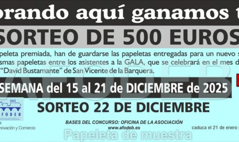 AFODEB campaña navidad 2025 segundo sorteo